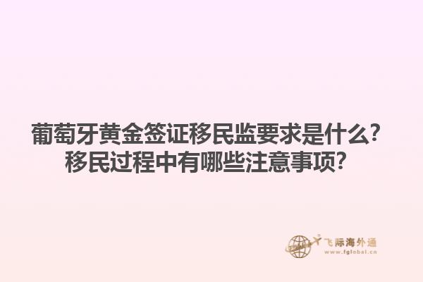 葡萄牙黄金签证移民监要求是什么？移民过程中有哪些注意事项？1.jpg