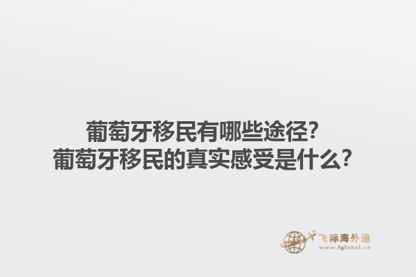 葡萄牙移民有哪些途径？葡萄牙移民的真实感受是什么？1.jpg