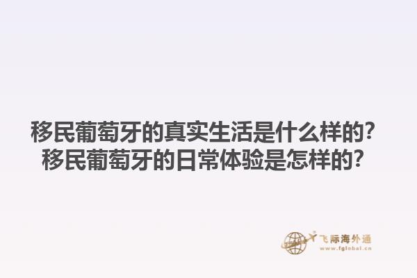 移民葡萄牙的真实生活是什么样的？移民葡萄牙的日常体验是怎样的？1.jpg