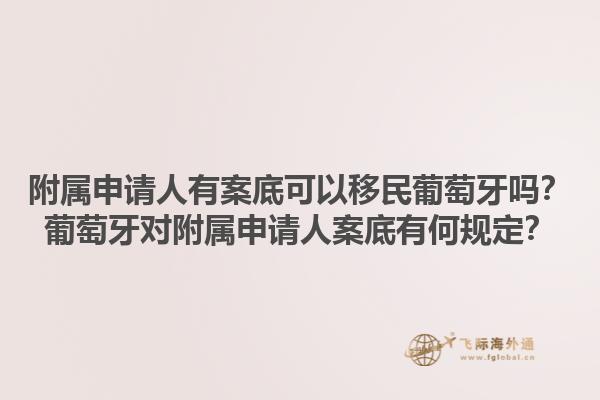 附属申请人有案底可以移民葡萄牙吗？葡萄牙对附属申请人案底有何规定？1.jpg