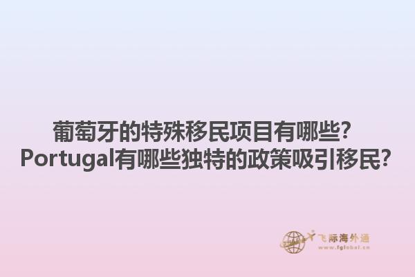 葡萄牙的特殊移民项目有哪些？ Portugal有哪些独特的政策吸引移民？1.jpg