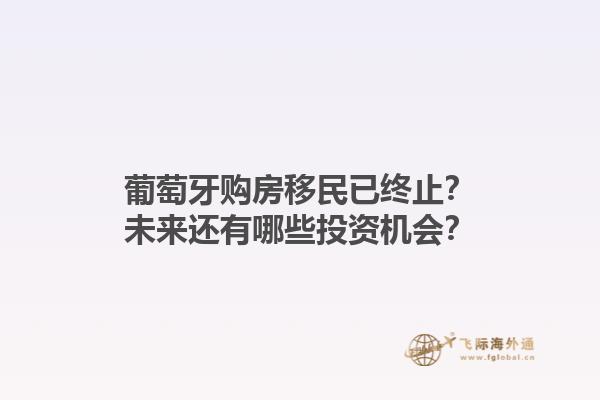 葡萄牙购房移民已终止？未来还有哪些投资机会？