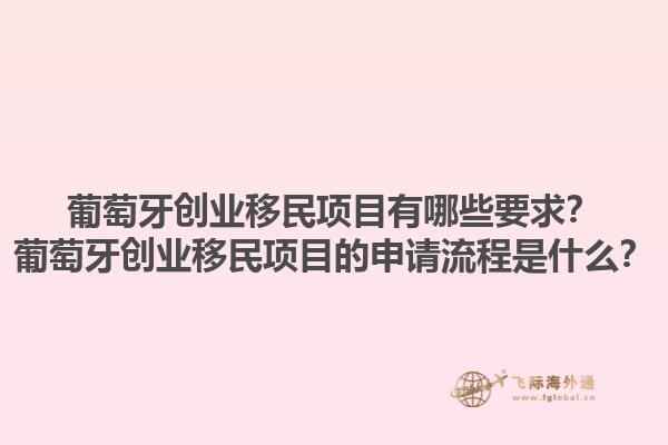 葡萄牙创业移民项目有哪些要求？葡萄牙创业移民项目的申请流程是什么？1.jpg