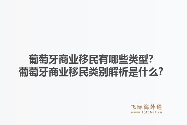 葡萄牙商业移民有哪些类型？葡萄牙商业移民类别解析是什么？1.jpg