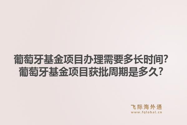 葡萄牙基金项目办理需要多长时间?葡萄牙基金项目获批周期是多久?1.jpg