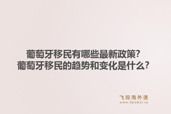 葡萄牙移民有哪些最新政策?葡萄牙移民的趋势和变化是什么?1.jpg