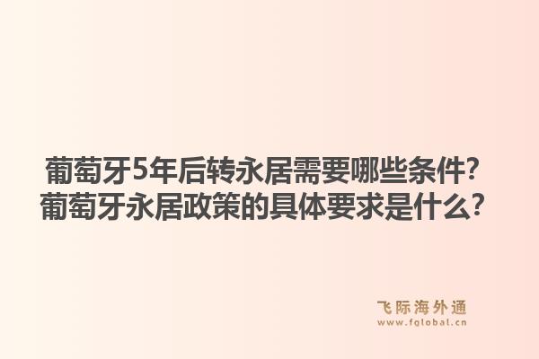葡萄牙5年后转永居需要哪些条件?葡萄牙永居政策的具体要求是什么?1.jpg