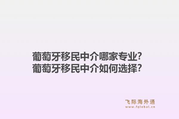 葡萄牙移民中介哪家专业?葡萄牙移民中介如何选择?1.jpg