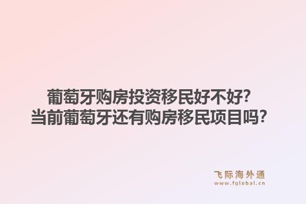 葡萄牙购房投资移民好不好?当前葡萄牙还有购房移民项目吗?1.jpg