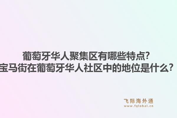 葡萄牙华人聚集区有哪些特点?宝马街在葡萄牙华人社区中的地位是什么?1.jpg