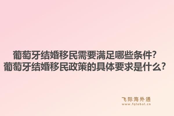 葡萄牙结婚移民需要满足哪些条件?葡萄牙结婚移民政策的具体要求是什么?1.jpg