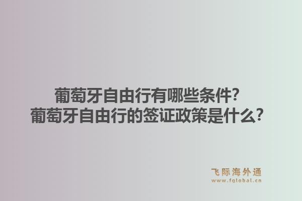 葡萄牙自由行有哪些条件?葡萄牙自由行的签证政策是什么?
