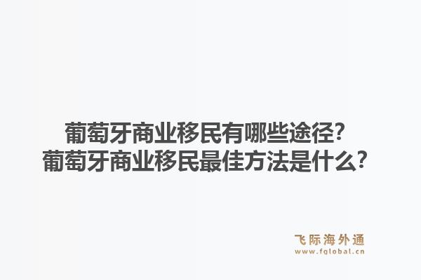 葡萄牙商业移民有哪些途径?葡萄牙商业移民最佳方法是什么?1.jpg