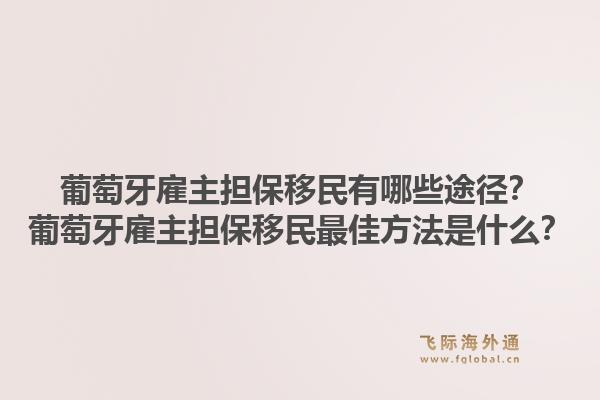 葡萄牙雇主担保移民有哪些途径?葡萄牙雇主担保移民最佳方法是什么?1.jpg