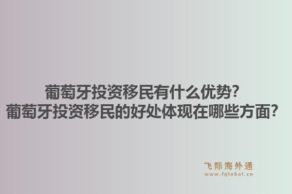 葡萄牙投资移民有什么优势?葡萄牙投资移民的好处体现在哪些方面?1.jpg
