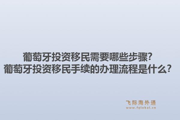 葡萄牙投资移民需要哪些步骤？葡萄牙投资移民手续的办理流程是什么？1.jpg
