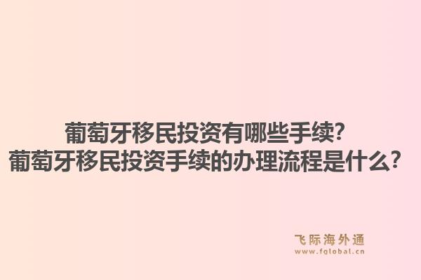 葡萄牙移民投资有哪些手续?葡萄牙移民投资手续的办理流程是什么?1.jpg
