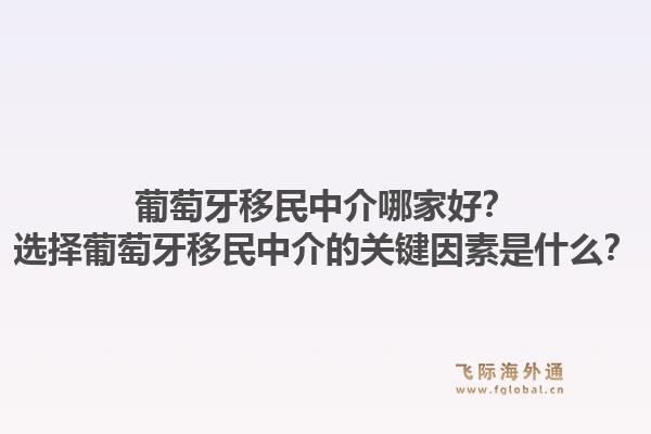 葡萄牙移民中介哪家好?选择葡萄牙移民中介的关键因素是什么?1.jpg