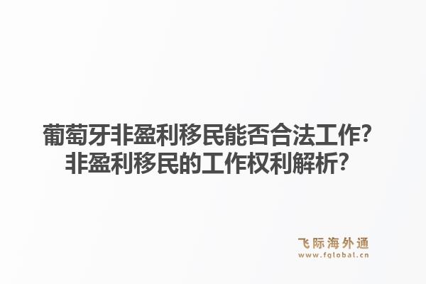 葡萄牙非盈利移民能否合法工作？非盈利移民的工作权利解析？1.jpg