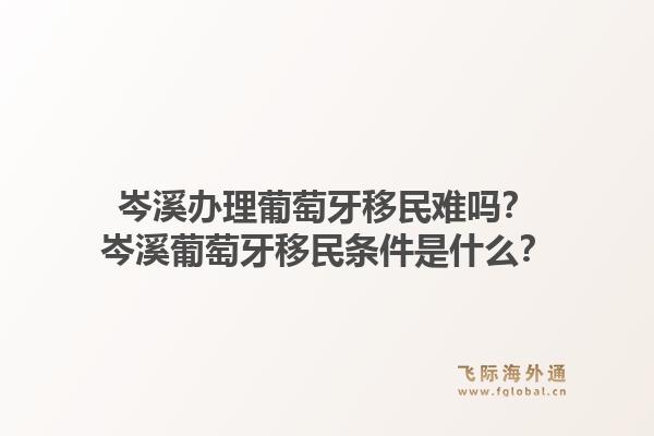 岑溪办理葡萄牙移民难吗？岑溪葡萄牙移民条件是什么？1.jpg