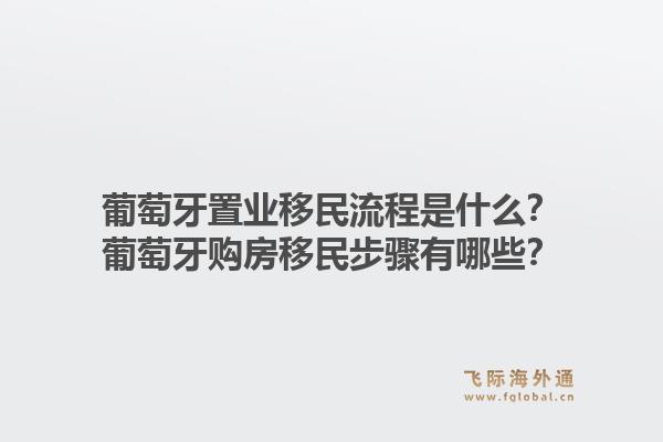 葡萄牙置业移民流程是什么？葡萄牙购房移民步骤有哪些？