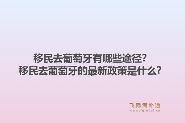 移民去葡萄牙有哪些途径?移民去葡萄牙的最新政策是什么?1.jpg