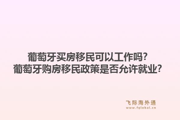 葡萄牙买房移民可以工作吗?葡萄牙购房移民政策是否允许就业?1.jpg