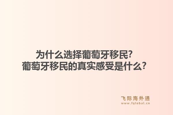 为什么选择葡萄牙移民？葡萄牙移民的真实感受是什么？