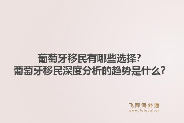 葡萄牙移民有哪些选择？葡萄牙移民深度分析的趋势是什么？1.jpg