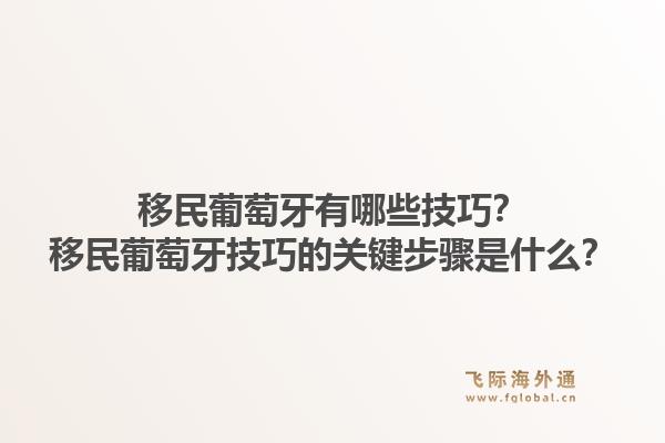 移民葡萄牙有哪些技巧？移民葡萄牙技巧的关键步骤是什么？1.jpg