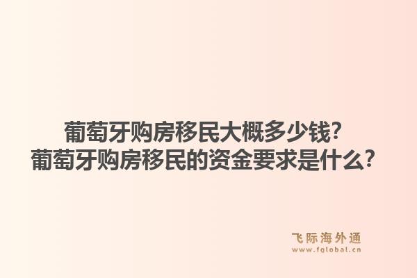 葡萄牙购房移民大概多少钱？葡萄牙购房移民的资金要求是什么？1.jpg
