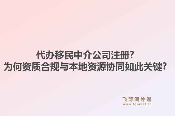 代办移民中介公司注册？为何资质合规与本地资源协同如此关键？