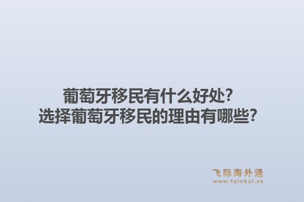 葡萄牙移民有什么好处？选择葡萄牙移民的理由有哪些？1.jpg