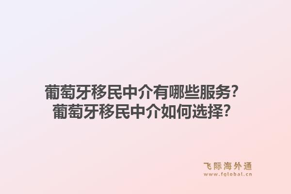 葡萄牙移民中介有哪些服务?葡萄牙移民中介如何选择?1.jpg