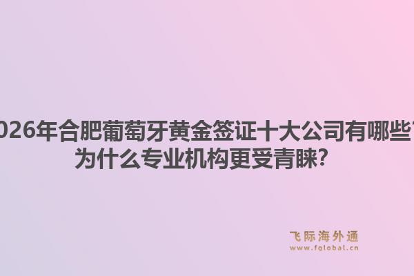 2026年合肥葡萄牙黄金签证十大公司有哪些？为什么专业机构更受青睐？1.jpg