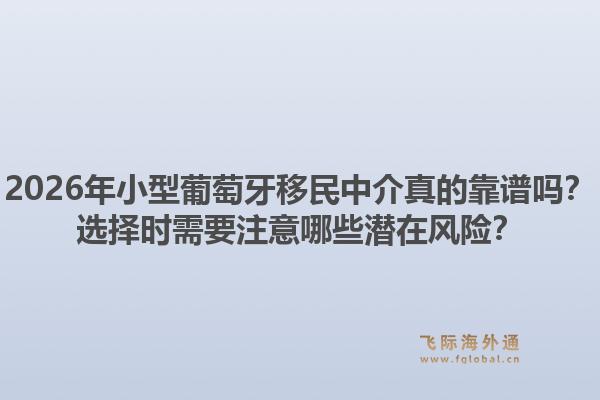 2026年小型葡萄牙移民中介真的靠谱吗?选择时需要注意哪些潜在风险?1.jpg