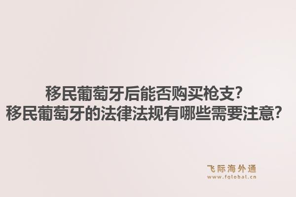 移民葡萄牙后能否购买枪支?移民葡萄牙的法律法规有哪些需要注意?1.jpg