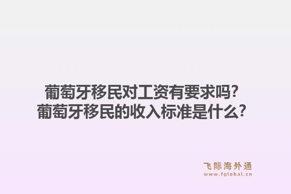 葡萄牙移民对工资有要求吗？葡萄牙移民的收入标准是什么？1.jpg