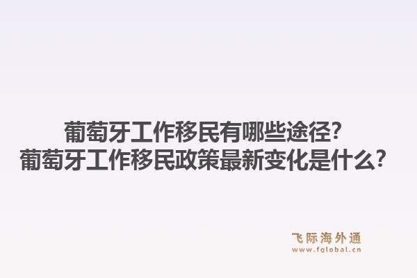 葡萄牙工作移民有哪些途径?葡萄牙工作移民政策最新变化是什么?1.jpg