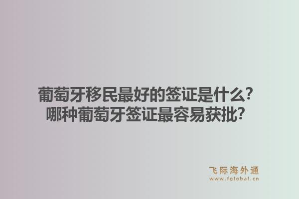 葡萄牙移民最好的签证是什么?哪种葡萄牙签证最容易获批?1.jpg