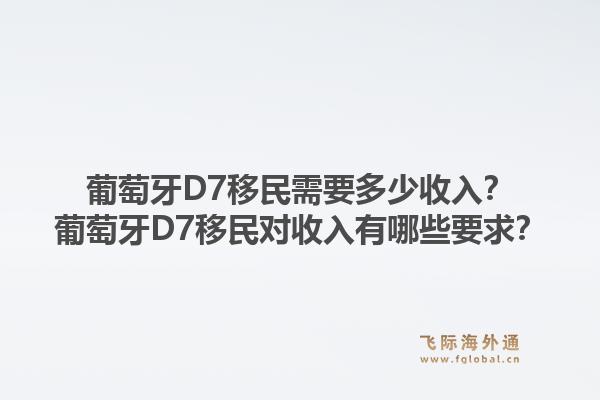 葡萄牙D7移民需要多少收入？葡萄牙D7移民对收入有哪些要求？1.jpg