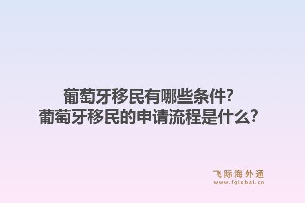 葡萄牙移民有哪些条件？葡萄牙移民的申请流程是什么？1.jpg