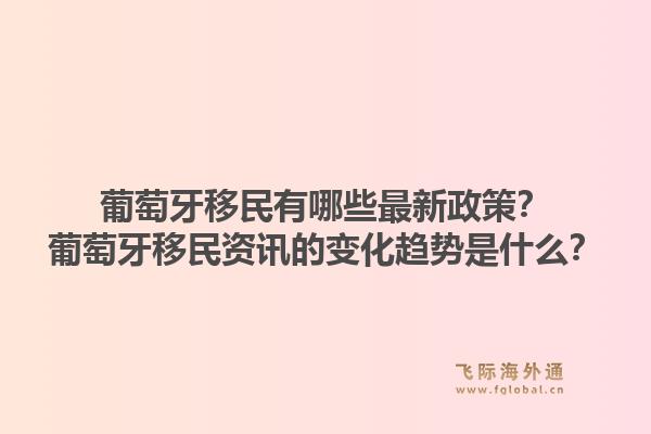 葡萄牙移民有哪些最新政策?葡萄牙移民资讯的变化趋势是什么?1.jpg