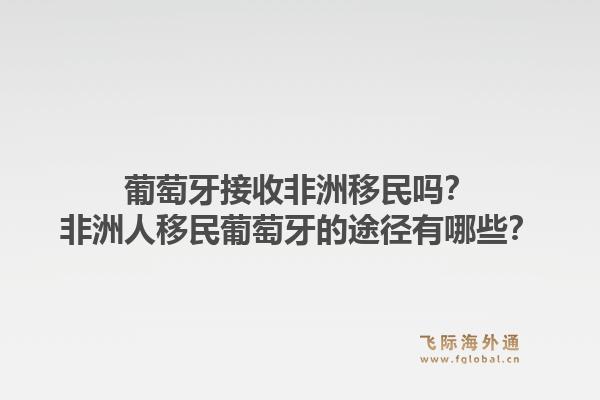 葡萄牙接收非洲移民吗?非洲人移民葡萄牙的途径有哪些?1.jpg