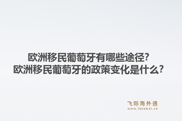 欧洲移民葡萄牙有哪些途径？欧洲移民葡萄牙的政策变化是什么？1.jpg