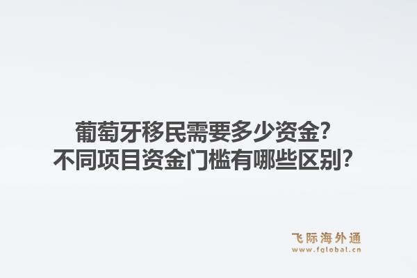 葡萄牙移民需要多少资金？不同项目资金门槛有哪些区别？1.jpg