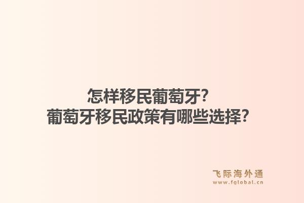 怎样移民葡萄牙?葡萄牙移民政策有哪些选择?1.jpg