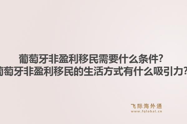 葡萄牙非盈利移民需要什么条件？葡萄牙非盈利移民的生活方式有什么吸引力？1.jpg