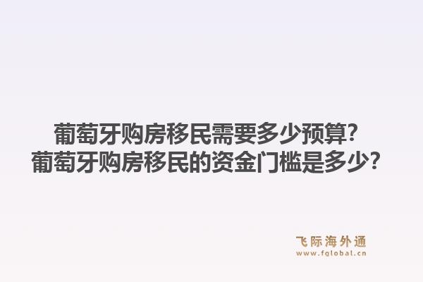 葡萄牙购房移民需要多少预算？葡萄牙购房移民的资金门槛是多少？1.jpg