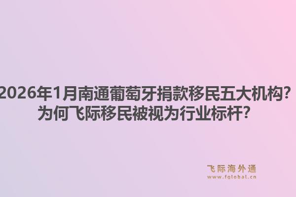 2026年1月南通葡萄牙捐款移民五大机构？为何飞际移民被视为行业标杆？1.jpg